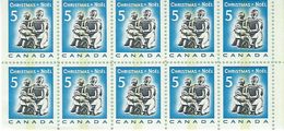CANADA, 1968, Bookletpane  65p, Christmas, Margin At Right - Booklets Pages