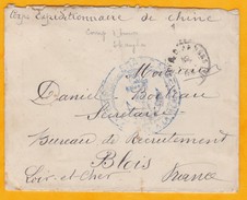 1903 - Service à La Mer - Corps Expéditionnaire En Chine - Enveloppe De Shanghai Vers Blois - Briefe U. Dokumente