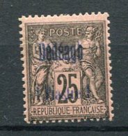 4955  DEDEAGH   N°  6*     1pi S. 25c Noir Sur Rose (bleu)  Timbre De France  Surchargé   TB - Ongebruikt