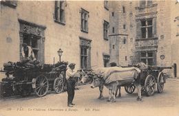 64-PAU- LE CHÂTEAU CHARRETTES A BOEUFS - Pau