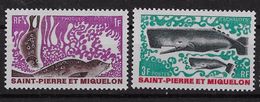 1969  Saint Pierre Et Miquelon  N° 391 Et 392  Nf ** . MNH .  Phoques Et Cachalots . - Ongebruikt