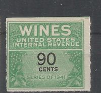 ESTADOS UNIDOS USA SELLO FISCAL TAX STAMP WINE VINO ENOLOGIA 90 CENTS - Wein & Alkohol