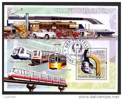 GUINEE-BISSAU 2006, Yvert BF 317, TRANSPORTS URBAINS, 1 Bloc, Oblitéré / Used. R1512 - Tramways