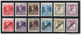 Hungary 1918. Specials - Charles And Zita 2 Sets - Normal + Overprintered MNH (**) - Varietà & Curiosità