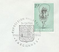 1966 Cover FARCIENNES COAT OF ARMS Event PHILATELIC EXPOSITION Belgium Stamps Exhibition - Enveloppes