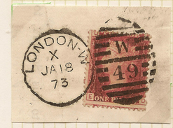 GB 1858 1d On Piece (plate 144) SG 43 U #ABJ057 - Briefe U. Dokumente