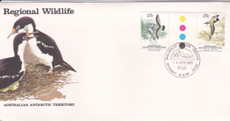 Australian Antarctic Territory 1983 Regional Wildlife Gutter Pair FDC - FDC