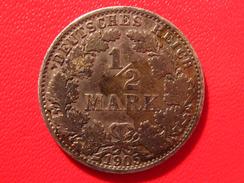 Allemagne - Demi 1/2 Mark 1905 A 4323 - 1/2 Mark