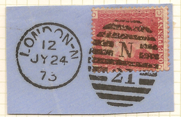 GB 1858 1d On Piece (plate 162) SG 43 U #ABJ122 - Briefe U. Dokumente