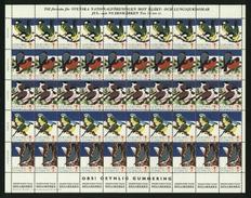 Sweden Christmas Seal  Folded 1972/73 Mnh Full Sheet  Birds - Fogli Completi