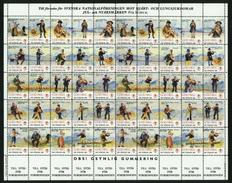 Sweden. Christmas Seal 1987/88 Mnh Full Sheet Unfolded. Musicians. - Fogli Completi