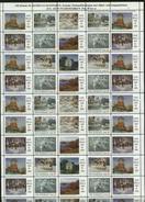 Sweden Christmas Seal 1989/90 MNH Full Sheet Folded. Paintings - Fogli Completi