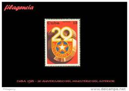 CUBA MINT. 1981-11 XX ANIVERSARIO DEL MINISTERIO DEL INTERIOR - Neufs