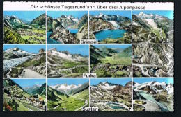 SCHWEIZERISCHE -SUISSE-Dieschônste Tagesrunfahrt ûber Drei Alpenpâsse- GRIMSEL-FURKA-SUSTEN -Multivues --Paypal  Free - Risch-Rotkreuz
