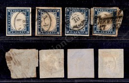 0017 1859/1860 - Quattro Esemplari Del 20 Cent (15 - Sardegna) Usati In Lombardia - Da Esaminare - Sonstige & Ohne Zuordnung