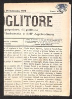 0018 Territori Italiani D’Austria - Falso Di Rovereto - 1 Kreuzer Segnatasse Per Giornali (F1) Su Intero Giornale Del 18 - Other & Unclassified