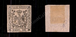 0025 1854 - 10 Cent Rosa (9) - Annullo Leggerissimo E Bella Falla Di Stampa Sulla Cornice A Sinistra (600+) - Autres & Non Classés