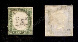 0090 1858 - 5 Cent Verde Giallo (13Ah - I Stampa Difettosa) - Margini Precisi - E.Diena (1.650) - Sonstige & Ohne Zuordnung