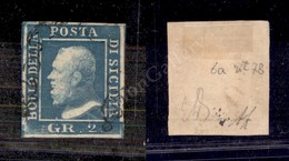 0110 1859 - 2 Grana Azzurro (6a - I Tavola - Rit. 78) Carta Di Napoli - Diena (450) - Autres & Non Classés
