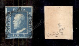 0111 1859 - 2 Grana Cobalto (6b - I Tavola - Pos.72) Ottimi Margini - Molto Bello - Raybaudi (300) - Other & Unclassified