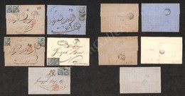 0141 1866 - 20 Cent Su 15 (23) - Cinque Lettere Da Savona A Nizza - Da Esaminare - Other & Unclassified