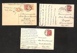 0176 1924/1925 - Due Cartoline E Un Intero Postale Da Abbazia Per L’estero Con Diverse Affrancature - Andere & Zonder Classificatie