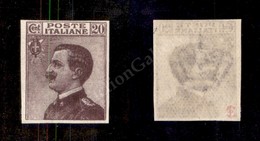 0178 1926 - 20 Cent (204aa) Non Dentellato - Gomma Integra - Cert. Diena (della Coppia Di Provenienza) + Cert. AG (700+) - Sonstige & Ohne Zuordnung