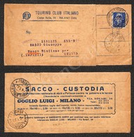 0184 35 Cent (250) Perfin TCI - Su Busta A Sacco Per Campione Senza Valore Touring Club Italiano Da Milano A Vercelli De - Sonstige & Ohne Zuordnung