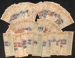 0225 1914/1922 - Pacchi Postali - Cinquantacinque Ricevute Con Affrancature Di Valori Emessi Nel Periodo - Da Esaminare - Autres & Non Classés