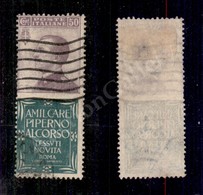 0244 1924 - 50 Cent Piperno (13) - Usato Con Annullamento Originale (550) - Andere & Zonder Classificatie