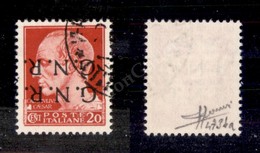 0266 1944 - 20 Cent (473c) Con Doppia Soprastampa Capovolta - Non Quotato Usato - Autres & Non Classés
