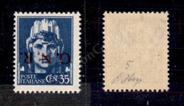 0271 1944 - 35 Cent (476a) Con Soprastampa Capovolta - Gomma Integra - Oliva (1.200) - Sonstige & Ohne Zuordnung