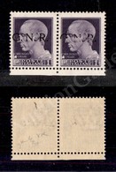 0275 1944 - Coppia Orizzontale Del 1 Lira (479) - Soprastampa Parziale E Difettosa Sul Pezzo Di Destra - Non Catalogato  - Other & Unclassified