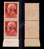 0276 1944 - Coppia Verticale Del 75 Cent (478) - G Punto Piccolo + R Rotta Con Riga Di Colore Nel Pezzo Inferiore - Vari - Andere & Zonder Classificatie