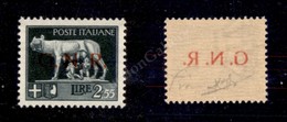 0281 1944 - 2,55 Lire (483l) Con Decalco - Gomma Integra - Fiecch + Raybaudi (700) - Sonstige & Ohne Zuordnung
