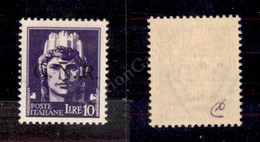 0287 1944 - 10 Lire (486ka) Con Spazio Tipografico Sulla Dentellatura Sinistra - Sonstige & Ohne Zuordnung