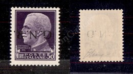 0294 1944 - 50 Lire (489a) Con Soprastampa Capovolta - Gomma Integra - Oliva (4.500) - Other & Unclassified