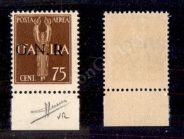 0301 1944 - 75 Cent (119cce - Aerea) Con Trattino Dopo R (senza Punto) - Gomma Integra - Sorani (1.100) - Andere & Zonder Classificatie