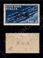 0310 1944 - 2 Lire (122 - Aerea) - Punto Grosso Dopo R - Non Catalogato - Autres & Non Classés