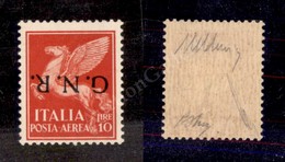 0317 1944 - 10 Lire (124a - Aerea) Con Soprastampa Capovolta - Gomma Integra - Oliva (3.500) - Autres & Non Classés