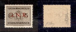 0319 1944 - 5 Cent (47A - Segnatasse) Con Soprastampa Rossa - Gomma Integra - Oliva + Raybaudi (1.200) - Autres & Non Classés
