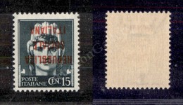 0347 1944 - Verona - 15 Cent (P17b) Con Soprastampa Capovolta - Gomma Integra (700) - Sonstige & Ohne Zuordnung