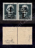 0359 1944 - Verona - 15 + 15 Cent (P26b) - Coppia Tete Beche - Gomma Integra - Cert. Raybaudi (900) - Autres & Non Classés