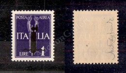 0366 1944 - Verona - 1 Lira (P12 - Aerea) - Gomma Integra (600) - Autres & Non Classés