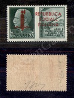 0370 1944 - Genova - 25 Cent Esercito (P2 - Propaganda) - Gomma Integra - Raybaudi (750) - Sonstige & Ohne Zuordnung