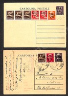 0401 1945 - Due Interi Postali 50 Cent (C1) Con Soprastampe Di Due Tipi Diversi - Sonstige & Ohne Zuordnung