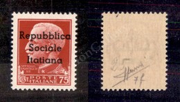 0408 Teramo - 1944 - 75 Cent Carminio (7h) Errore Itatiana - Gomma Integra - Sorani - Other & Unclassified