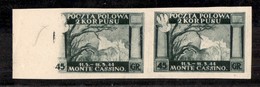0425 1946 - Coppia Del 45 Graszy (5Bf + 5B) Non Dentellata Con Stampa Mancante A Sinistra - Gomma Integra - Cert. AG (37 - Other & Unclassified