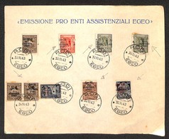 0466 1943 - Pro Assistenza - 9 Valori (una Coppia) Con Varietà Su Cartoncino - Sonstige & Ohne Zuordnung