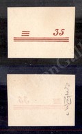 0552 1948 - Prova Della Soprastampa Del 35 Lire Su 30 Lire Oltremare (18) Su Carta Bianca - Cert. Raybaudi - Sonstige & Ohne Zuordnung